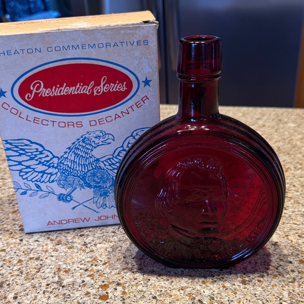 Presidential Series Collectors Decanter - Deep Ruby Red Glass